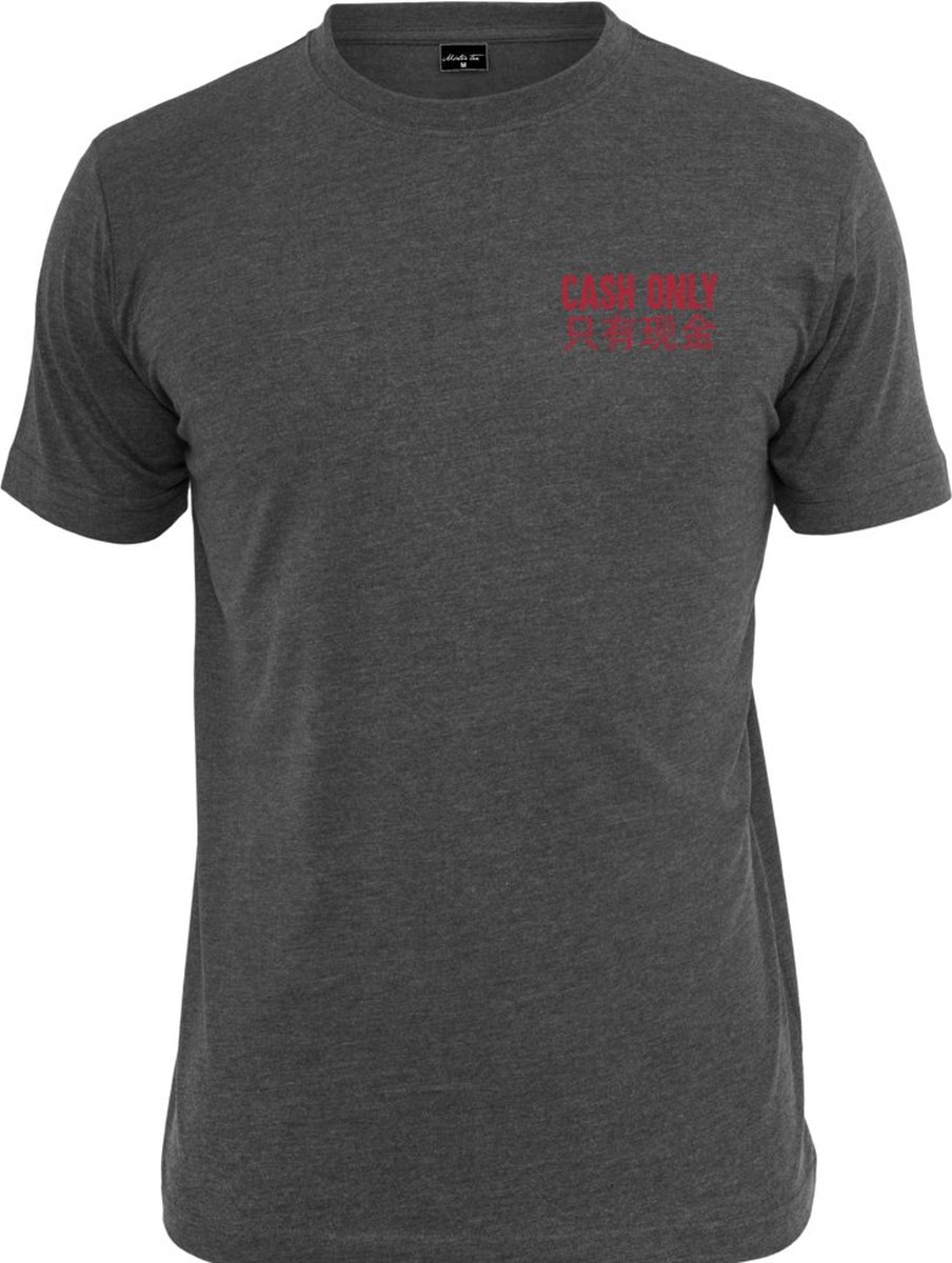 Mister Tee Cash Only Heren T-shirt XS Grijs