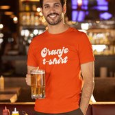 Oranje Koningsdag T-shirt - Maat M - Tekst Oranje T-shirt