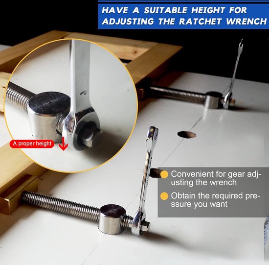 Lot De 2 Étaux D'Établi Avec 4 Bench Dogs - Serre-Joints Menuisier Pour Trous 20mm