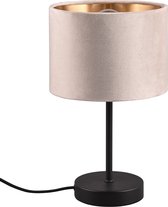 LED Tafellamp - Tafelverlichting - Trion Julina - E27 Fitting - Rond - Beige - Textiel