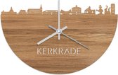 Skyline Klok Kerkrade Eikenhout - Ø 40 cm - Stil uurwerk - Wanddecoratie - Meer steden beschikbaar - Woonkamer idee - Woondecoratie - City Art - Steden kunst - Cadeau voor hem - Cadeau voor haar - Jubileum - Trouwerij - Housewarming - WoodWideCities