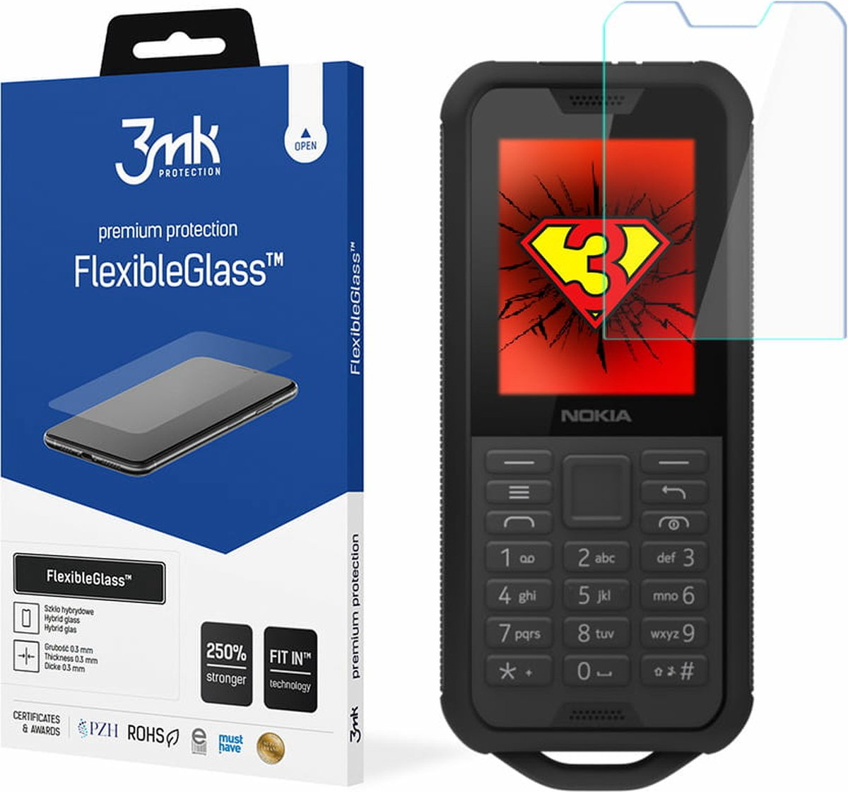 Nokia 800 Tough - 3mk FlexibleGlass