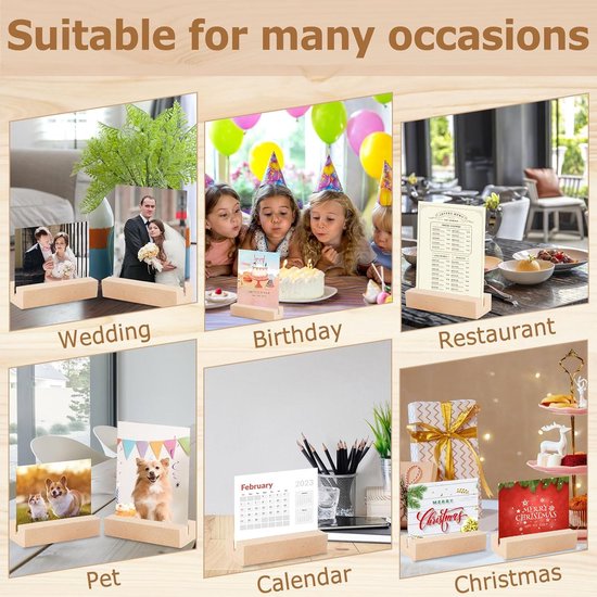 Plexi A5 Kaarthouder met Houten Voet – Ook in A4 & A6 Plexi A5 Kaarthouder met Houten Voet – Ook in A4 & A6