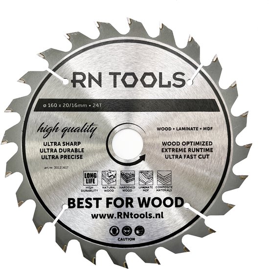 kwb 581568 Z-36 Timmermans-cirkelzaagblad, hout-/hardhout, 127 x 12,7 mm, tandenaantal hoog (36) precisie-zaagblad, fijn