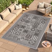 Tapiso Melissa Tapis Grijs Intérieur Plein air Tapis Mosaïque à Poils Ras Taille - 200x290