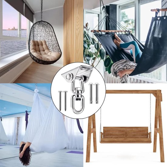 BeneLabel Bokszakhouder, wandbevestiging voor bokszak, draaibare haak, stil, met ketting, 4 x 34 cm, voor gymnastiek binnen en buiten, lengte 800 lbs/61 BeneLabel Bokszakhouder, wandbevestiging voor bokszak, draaibare haak, stil, met ketting, 4 x 34 cm, voor gymnastiek binnen en buiten, lengte 800 lbs/61