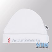 VIB® - Muts rond - Amsterdam XXX (Wit) - Babykleertjes - Baby cadeau