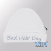 VIB® - Muts rond - Bad Hair Day (Wit) - Babykleertjes - Baby cadeau