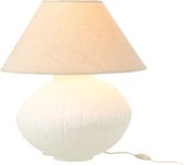 J-Line lamp Pot + kap -papier mache - wit