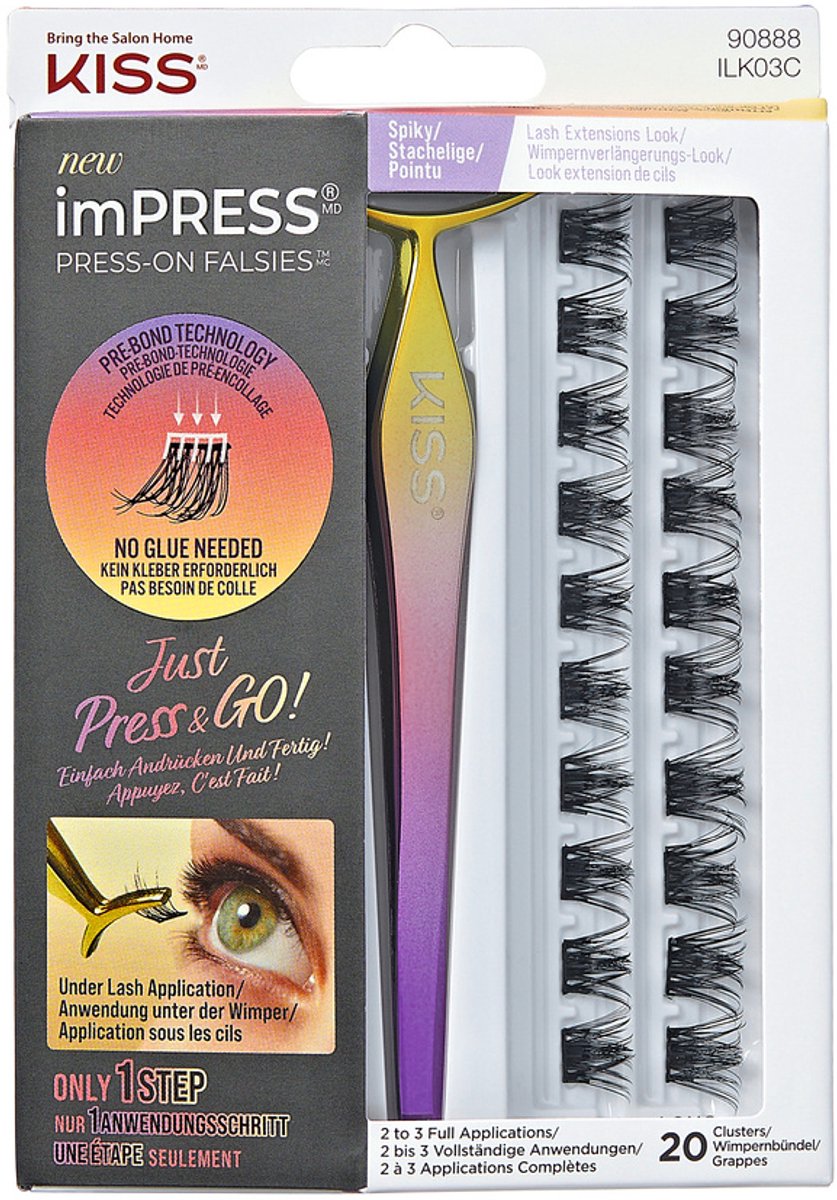 imPRESS Kunstwimpers - Zelfklevend - Wimperextensie - Lashes - Valse Wimpers - Geen irritatie - Herbruikbaar- Press-on Falsies – Spiky