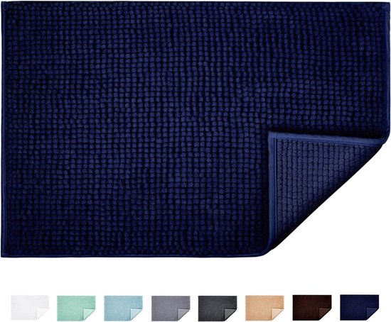 Badmat, antislip, met chenille-microvezel, absorberend, zacht, machinewasbaar, voor douche, toilet, 50x80cm