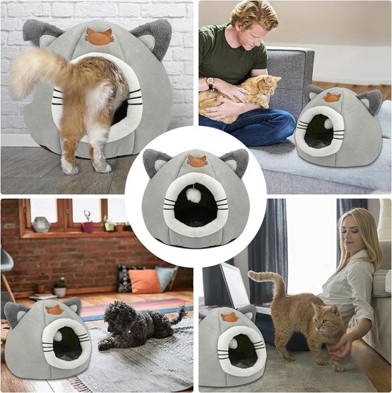 Kattenbed Kattengrot Voor Op De Plank I Knus & Knuffelig I Vier Kleuren Beschikbaar Cat Cave