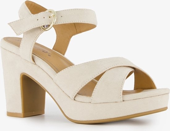 Blue Box dames sandalen met hak beige - Maat 37