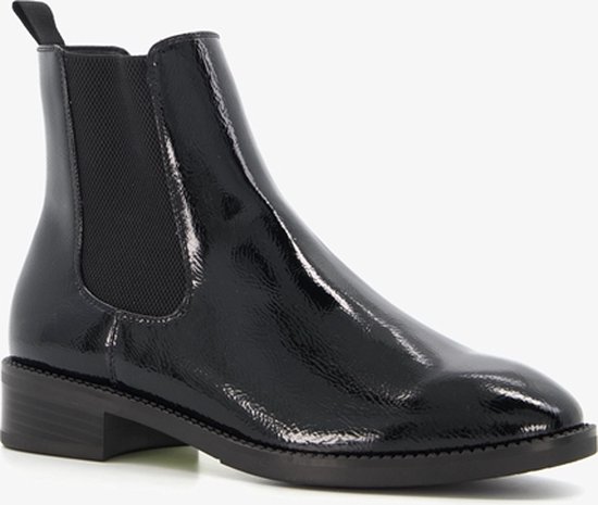 Tamaris lage dames chelsea boots zwart lak - Maat 38