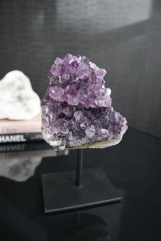 Amethist cluster op standaard 12,9 x 9,8 x 7 cm | 1354 gram - Spiritual
