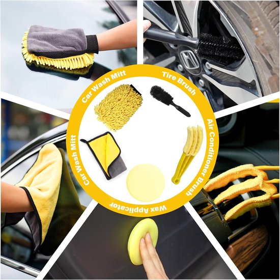 Autoreinigingsset 31 Delig, Complete Autowasset Met Borstels En Detailpenselen Voor Binnen Buitenreiniging Velgen Dashboard Ontluchtingsventiel 3566212754 Autoreinigingsset 31 Delig, Complete Autowasset Met Borstels En Detailpenselen Voor Binnen Buitenreiniging Velgen Dashboard Ontluchtingsventiel 3566212754