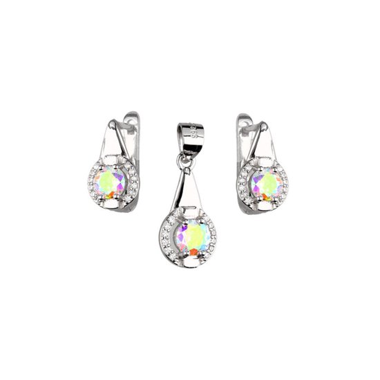Set de Danse Coloré - Boucles d'oreilles avec Pendentif en Argent - Zircone - Boucles d'oreilles avec Pendentif - Argent 925 - Amona Jewelry