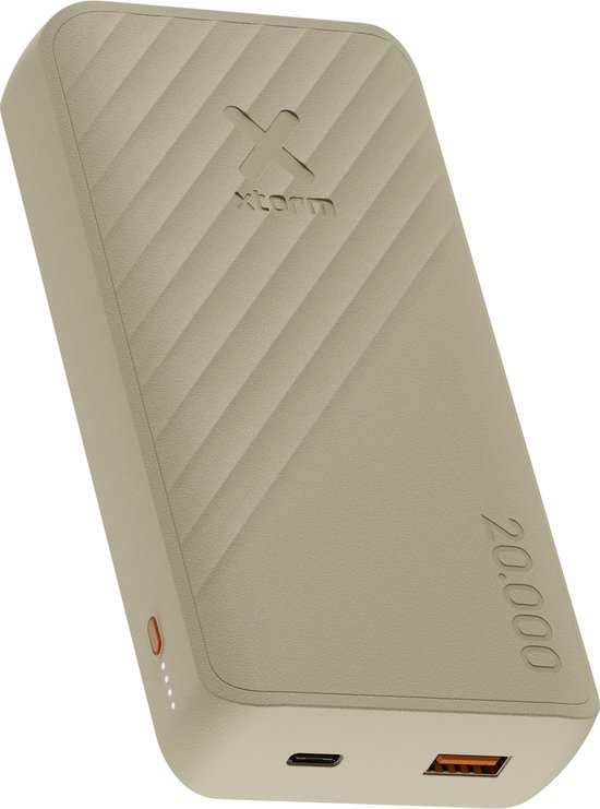 Xtorm Go2 Powerbank - 20.000 mAh - 1x USB-A - 1x USB-C - Krachtige powerbank - Draagbare accu voor iPhone en Samsung - Duurzame technologie - Clay