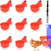 8-delige automatische kippendrinkers met boor, gevogelte drinkset, waterdrinker kippen, waterdispenser kippen met boor voor kippen drinkbak kippenaccessoires voor kippen
