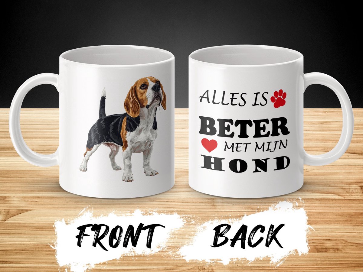 Mok Beagle Alles is beter met mijn hond - dog - doglover