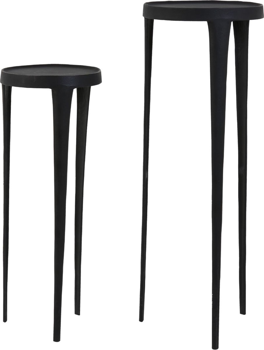 Zuil Tobias - Zwart - Ø35+Ø30cm - Modern