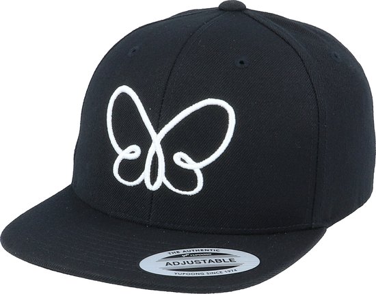 Hatstore- Kids 3D Butterfly Black Snapback - Kiddo Cap Cap