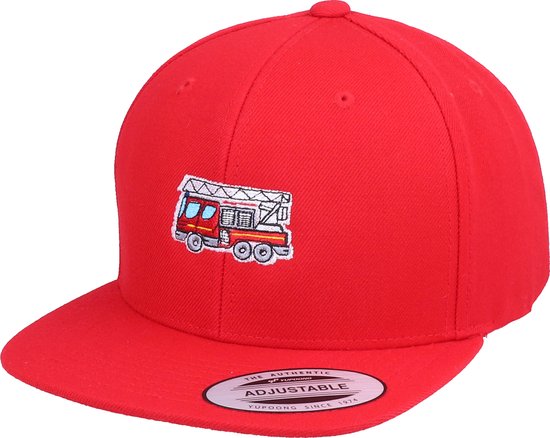 Hatstore- Kids Fire Truck Red Snapback - Kiddo Cap Cap