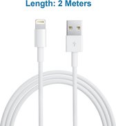 MMOBIEL Câble Lightning pour Apple iPhone et iPad vers câble USB (2 mètres)