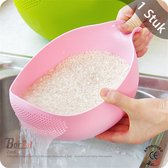 Borvat® - Passoire design passoire bol de lavage du riz passoire laveuse de riz égouttoir à pâtes aux fruits et légumes - rose