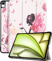 Hoes Geschikt voor iPad Air 2024 (11 inch) Hoes Luxe Hoesje Book Case - Hoesje Geschikt voor iPad Air 6 (11 inch) Hoes Cover - Elfje