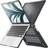 Mobigear Laptophoes geschikt voor Apple MacBook Air 13 Inch (2022-2024) Hoes Hardshell Laptopcover MacBook Case | Mobigear Shockproof Pro - Zwart - Model