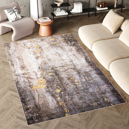 Tapiso – tapis imprimé en flanelle, moderne, abstrait, antidérapant, lavable, taille 80x150