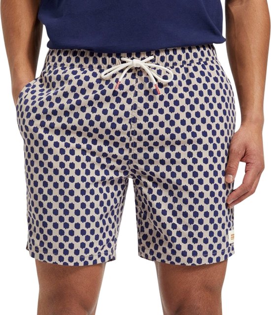 Scotch & Soda Mid Length Swim Short mini All Over Print Heren Zwembroek - Maat S