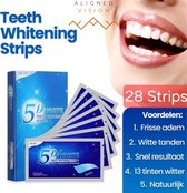 5D White Teeth Whitening Strips - Tanden Bleekstrips - Tandenbleekset - Tanden Bleken met 0% Peroxide - Witte Tanden - 14 Strips