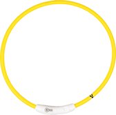 Duvoplus - Dierenkleding - Hond - Flash Light Ring Usb Silicon 70x1x1,5cm Geel - 1st