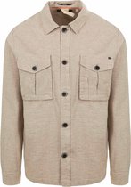 No Excess - Surchemise Lin Beige - Homme - Taille XL - Coupe Regular
