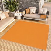 Tapiso Mono Square Vloerkleed Oranje Laagpolig Vierkant Tapijt Maat- 250x250