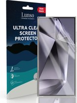 Lunso Geschikt voor Samsung Galaxy S24 Ultra Duo Pack (2 stuks) Beschermfolie - Full Cover Screenprotector