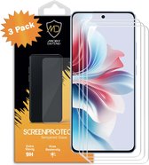 Paquet de 3 Protecteurs d'écran Oppo Reno11 F - Économiseurs d'écran MobyDefend adaptés aux coques - Glas trempé - Diapositives en verre adaptées à Oppo Reno11 F