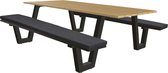 Sens- Line - Table de pique-nique Lorenzo 180cm - Marron - Aluminium