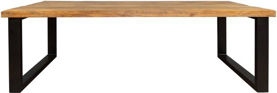 Eetkamertafel Sanne - Eettafel mangohout - Eettafel zwart 220 cm