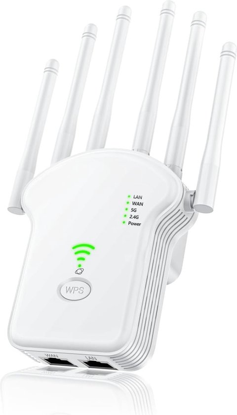 Foto: Wifi repeater wifi signaal versterker 1200 mbps wps knop wifi extender wifi booster geschikt voor 2 4 ghz en 5 0 ghz