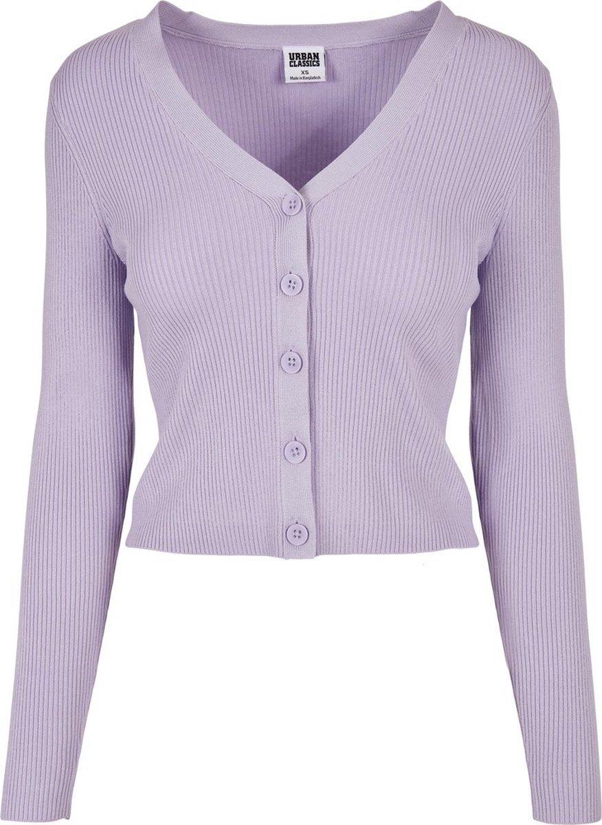 Urban Classics Short Rib Knit Cardigan 3XL Paars