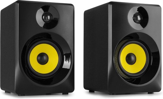 Set actieve studio monitors met bureaustandaard voor studio SMN50B 140W - Zwart