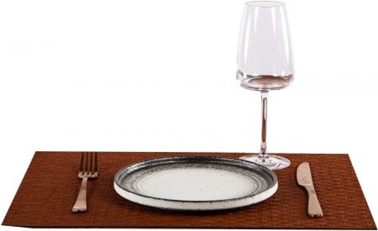 ZICZAC - Set de table ARBIN - SET/6 - Rectangle - 33x45 cm - Marron