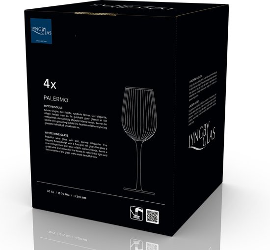 Lyngby Glas - Verre à vin vin blanc Palermo bord doré (lot de 4) - Verres à vin