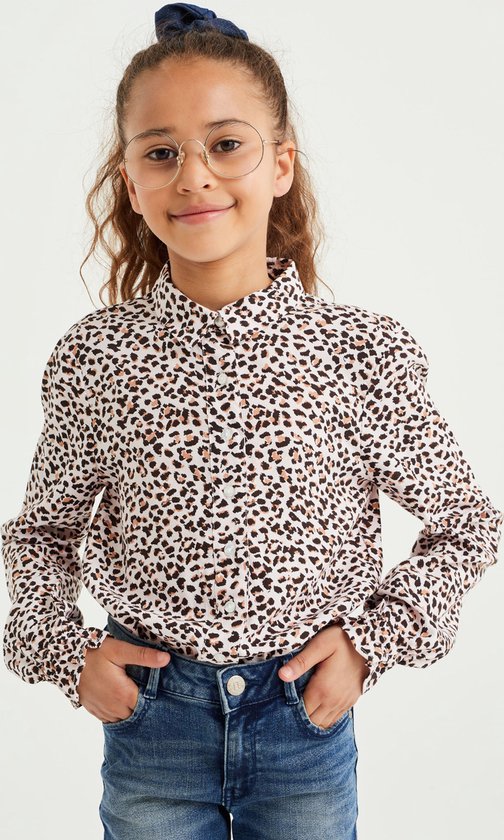 WE Fashion Meisjes overhemdblouse met dessin