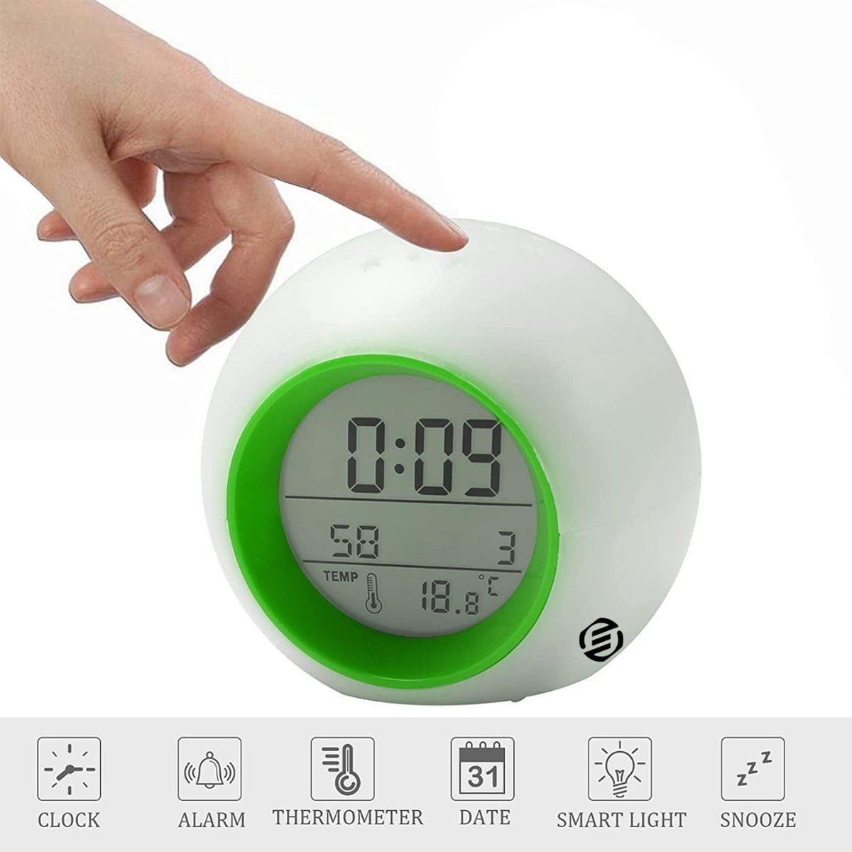 Equivera Slaaptrainer - Slaaptrainer Kinderen - Slaapwekker - Kinderwekker - Nachtlampje - Digitale Wekker