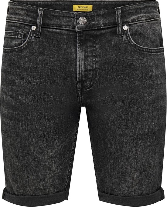 Only & Sons Broek Onsply Wb 5192 Tai Dnm Shorts Noos 22025192 Washed Black Mannen Maat - XS