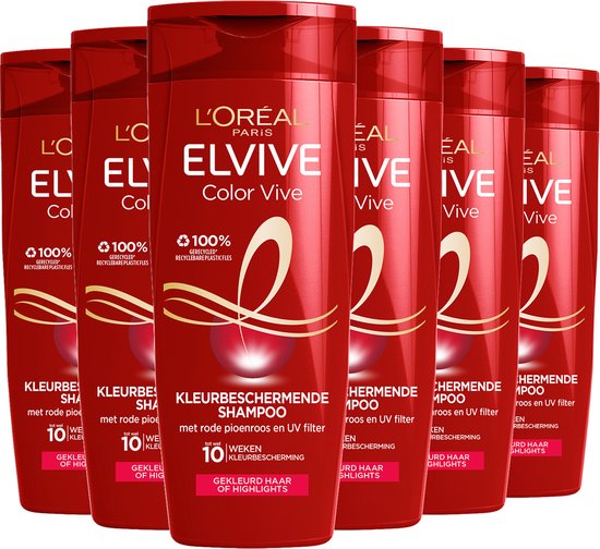 L’Oréal Paris Elvive Color Vive - Shampoo 250ml - Gekleurd Haar of Highlights - 6 stuks voordeelverpakking - L’Oréal Paris
